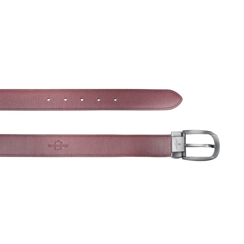 Lapis Bard Mandeville Croc-Textured 35 MM Buckle Belt - Dark Brown
