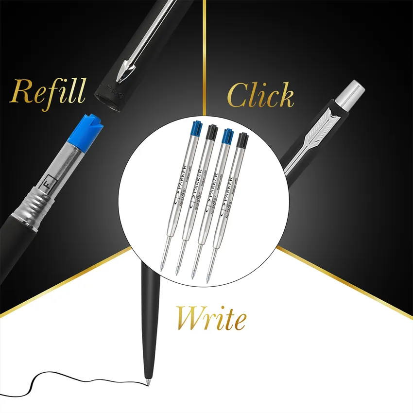 Parker Classic Matte Black Ballpoint Pen With Chrome Trim