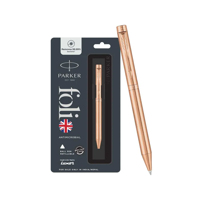 Parker Folio Antimicrobial Rose Gold Ballpoint Pen