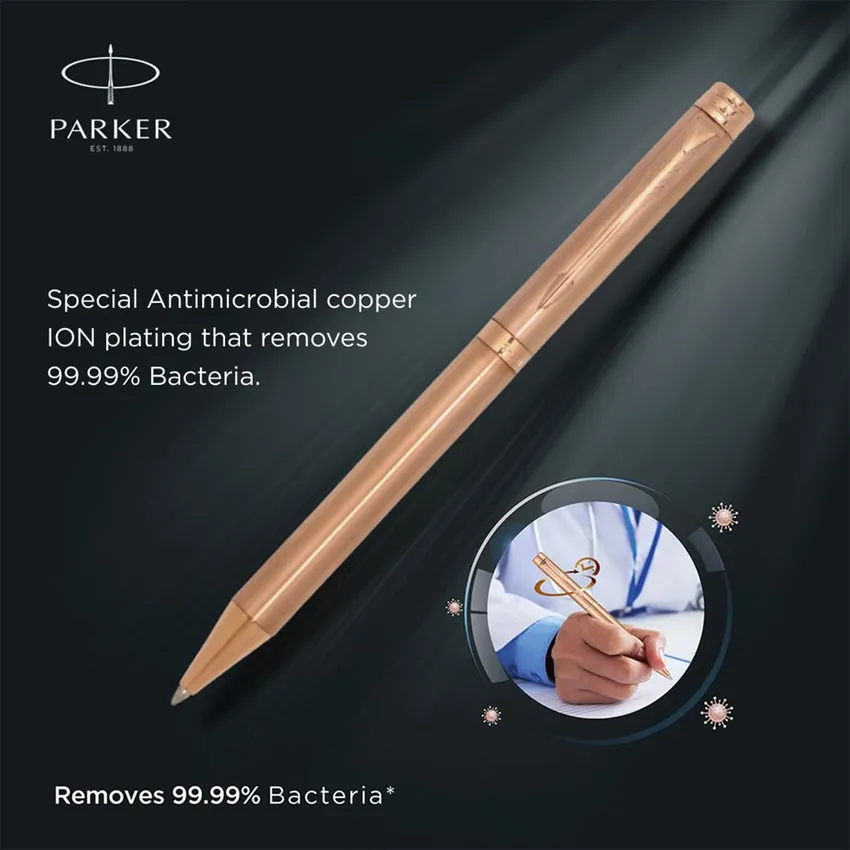 Parker Folio Antimicrobial Rose Gold Ballpoint Pen