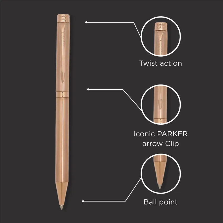 Parker Folio Antimicrobial Rose Gold Ballpoint Pen