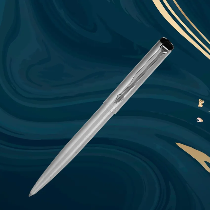 Parker Vector Stainless Steel Ballpoint Pen With Chrome Trim