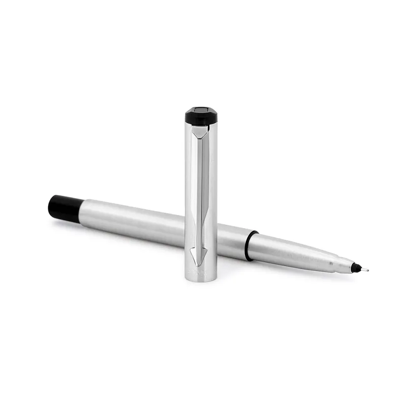 Parker Vector Stainless Steel Rollerball Pen With Chrome Trim