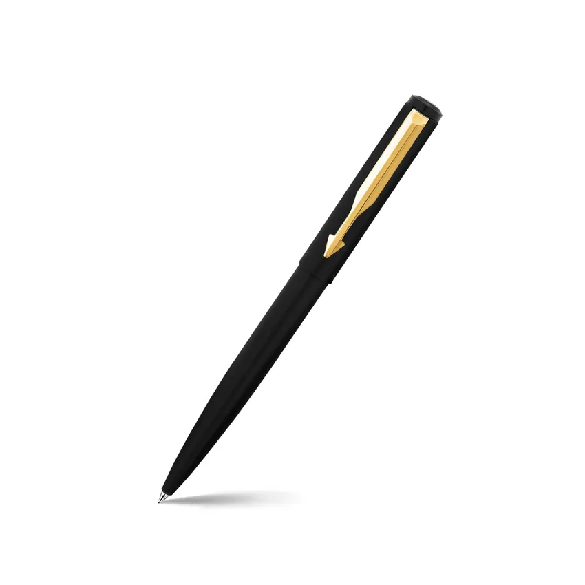 Parker Vector Matte Black Ballpoint Pen With Gold Trim