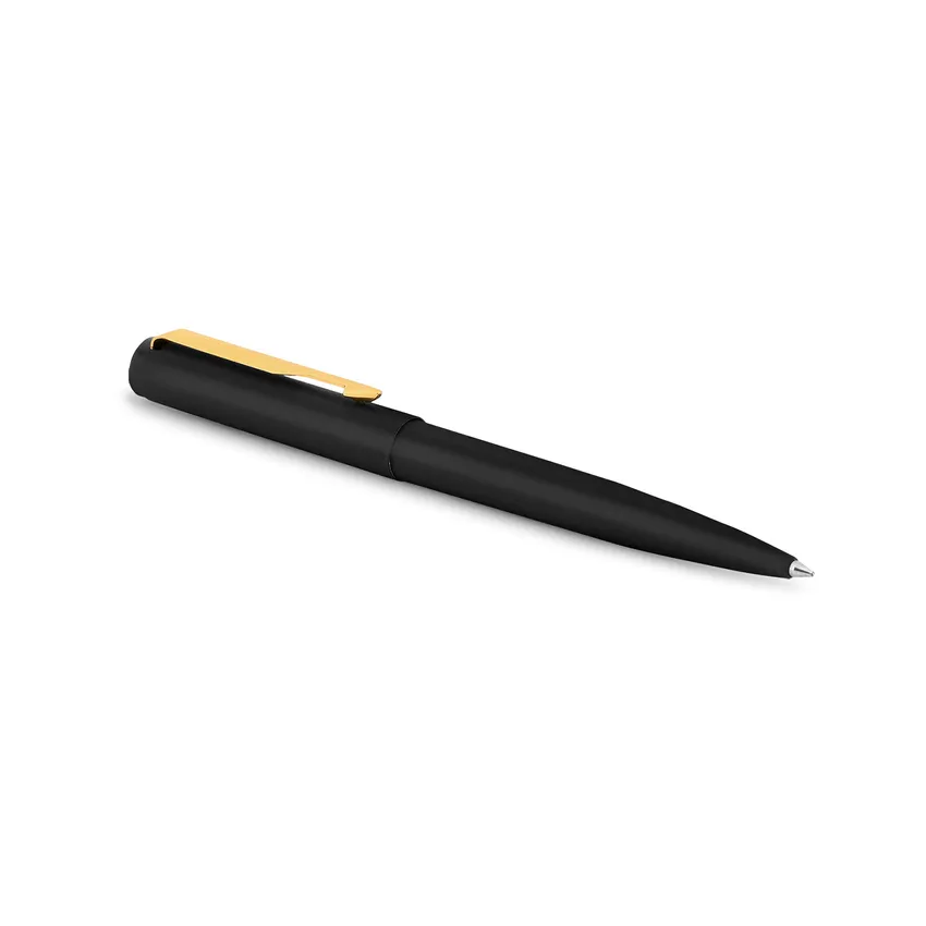 Parker Vector Matte Black Ballpoint Pen With Gold Trim