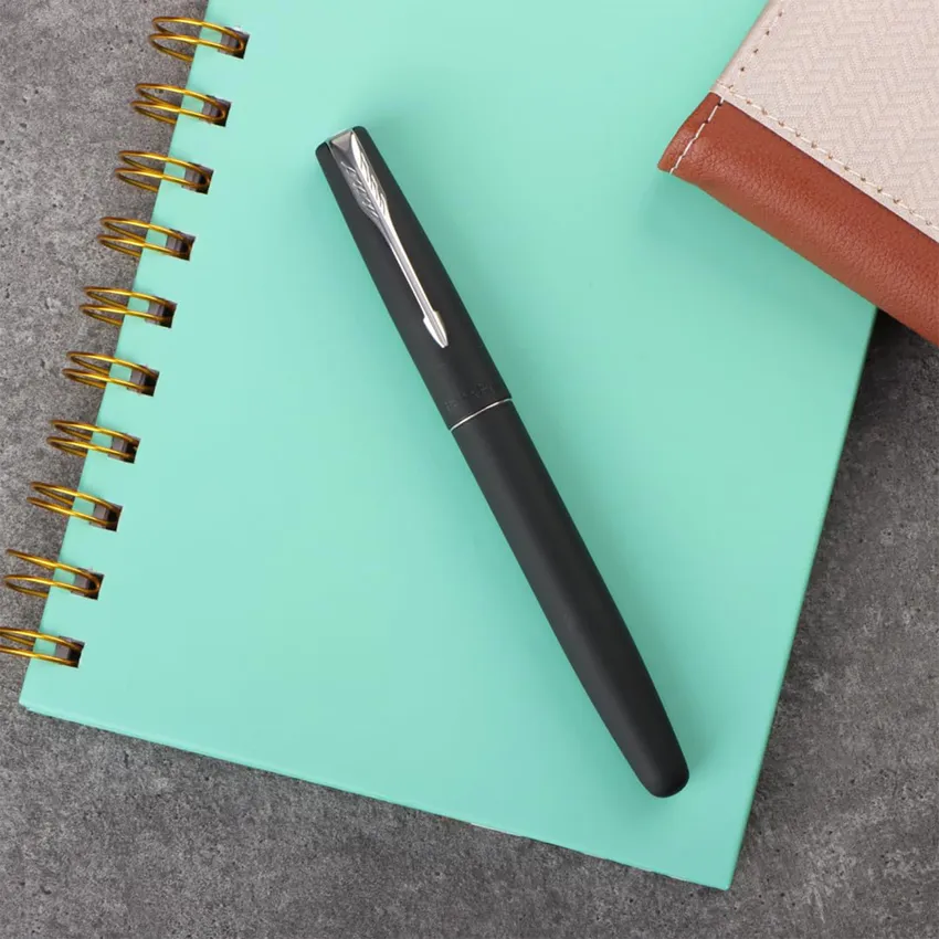 Parker Frontier Black Rollerball Pen With Chrome Trim