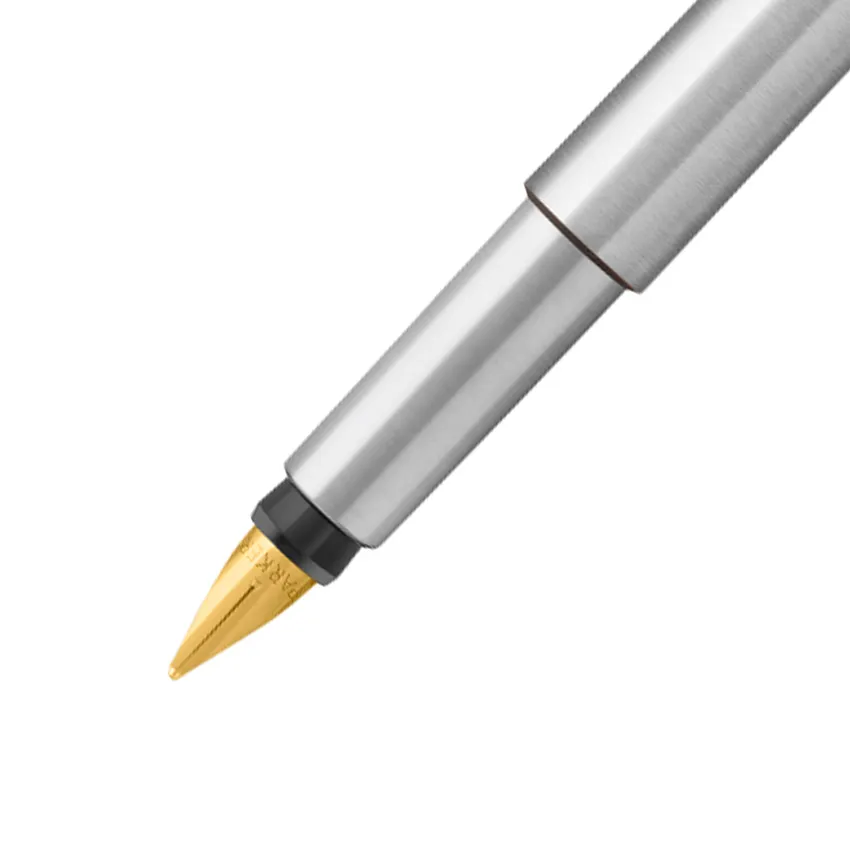 Parker Vector Stainless Steel Fountain Pen With Gold Trim-Fine