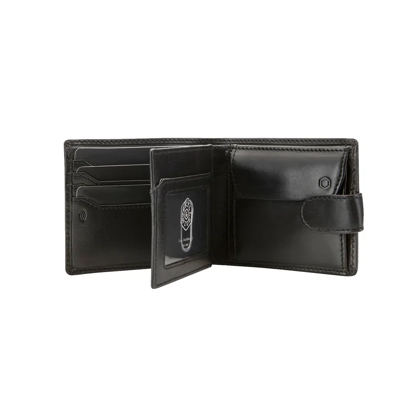 Jekyll & Hide 2790 Bifold Wallet With Coin And ID Window - Black