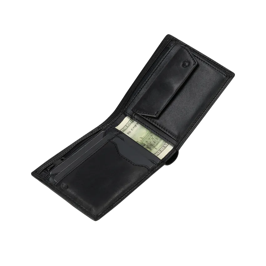 Jekyll & Hide 6492 Medium Bifold Wallet With Coin - Black