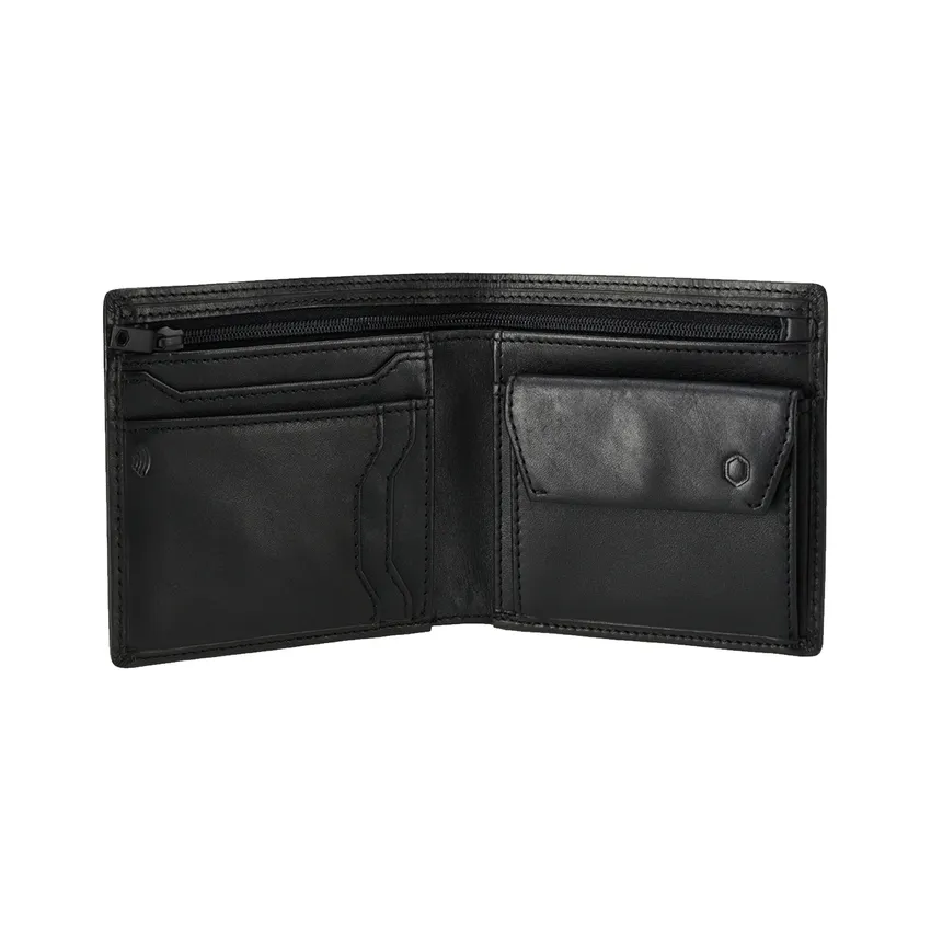 Jekyll & Hide 6492 Medium Bifold Wallet With Coin - Black