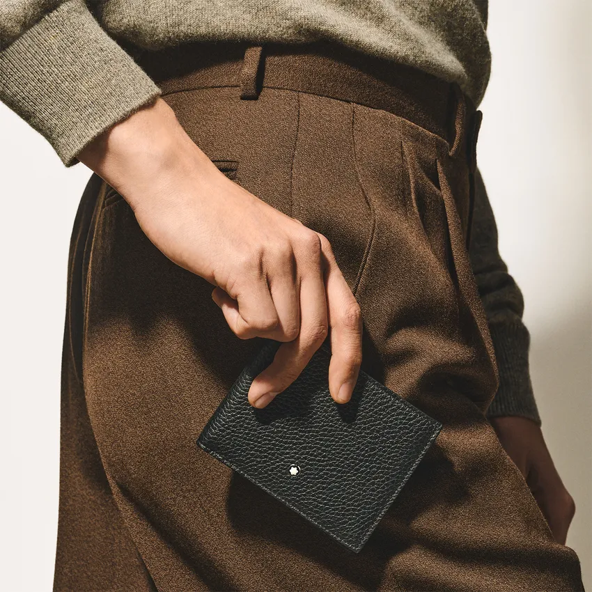 Montblanc Grain Wallet 6 CC - Black