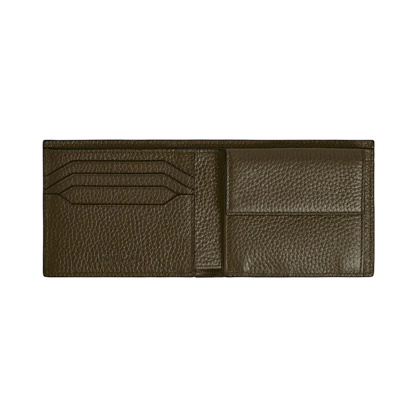 Montblanc Grain Wallet 4 CC With Coin Case - Khaki