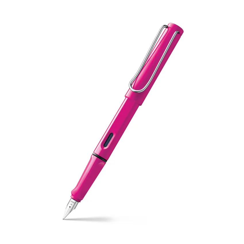 Lamy Safari 013 Fountain Pen Fine Pink With Chrome Plated Clip