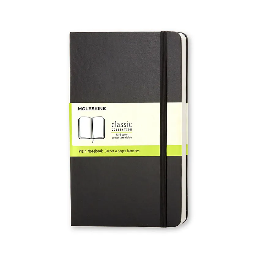 Moleskine Classic Notebook Plain Hard Cover Pocket Black