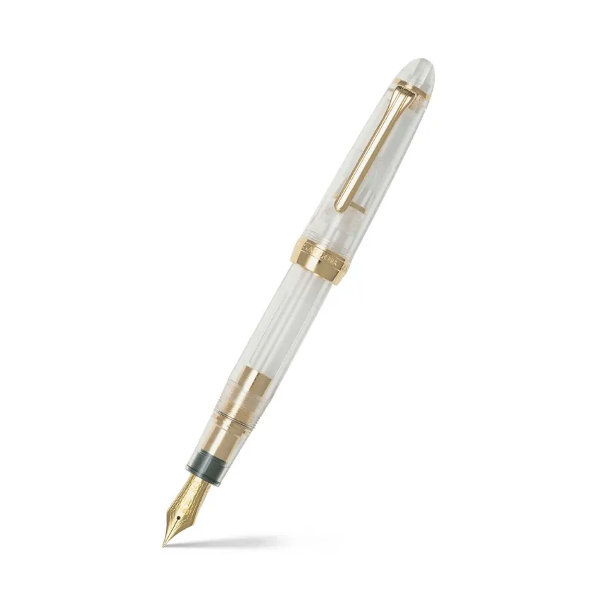 Sailor 1911 Large Fountain Pen (21K Broad) Demonstrator with Gold Trims