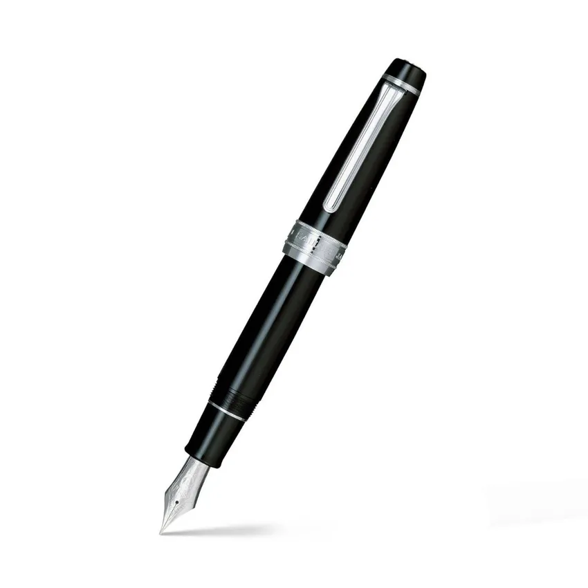 Sailor Professional Gear 'King of Pens' Fountain Pen (21K Broad) Black with Rhodium-plated Trims