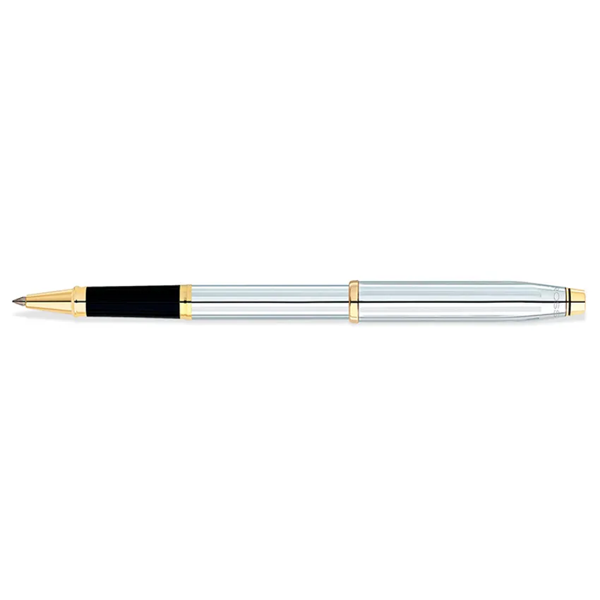 Cross 3304 Century II Medalist Rollerball Pen Chrome with Gold Trims