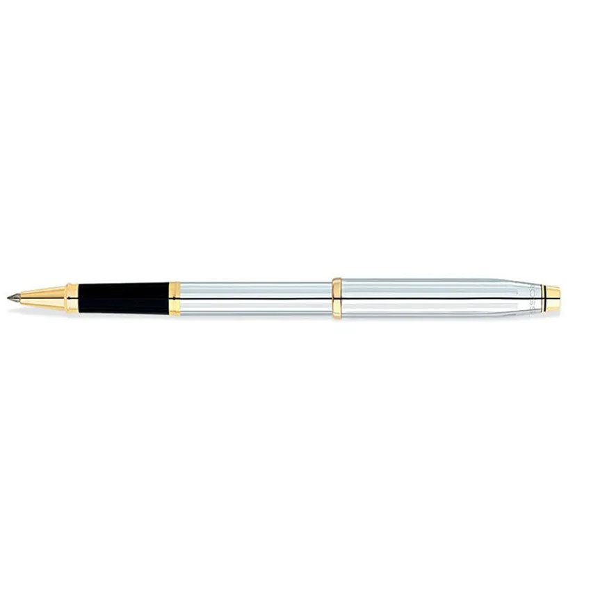 Cross 3304 Century II Medalist Rollerball Pen Chrome with Gold Trims