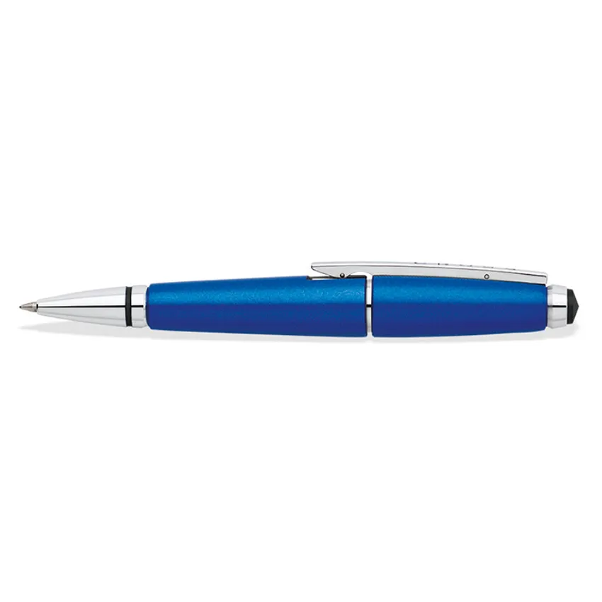 Cross AT0555-3 Edge Rollerball Pen Blue with Chrome Trims