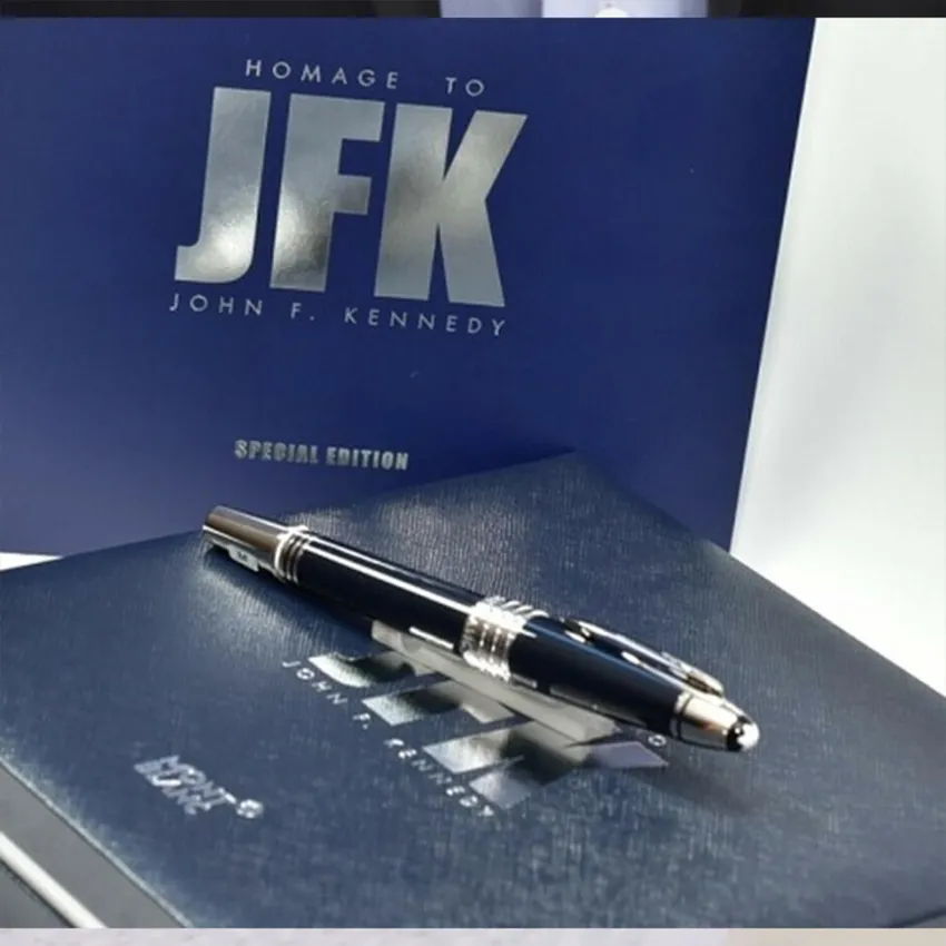 Montblanc John F. Kennedy Medium Fountain Pen - Blue With Platinum Trims