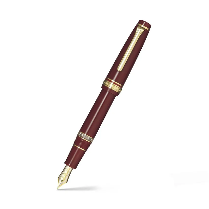 Sailor Professional Gear Realo Fountain Pen (21K Music) Maroon with Gold Trims