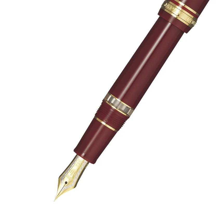 Sailor Professional Gear Realo Fountain Pen (21K Music) Maroon with Gold Trims