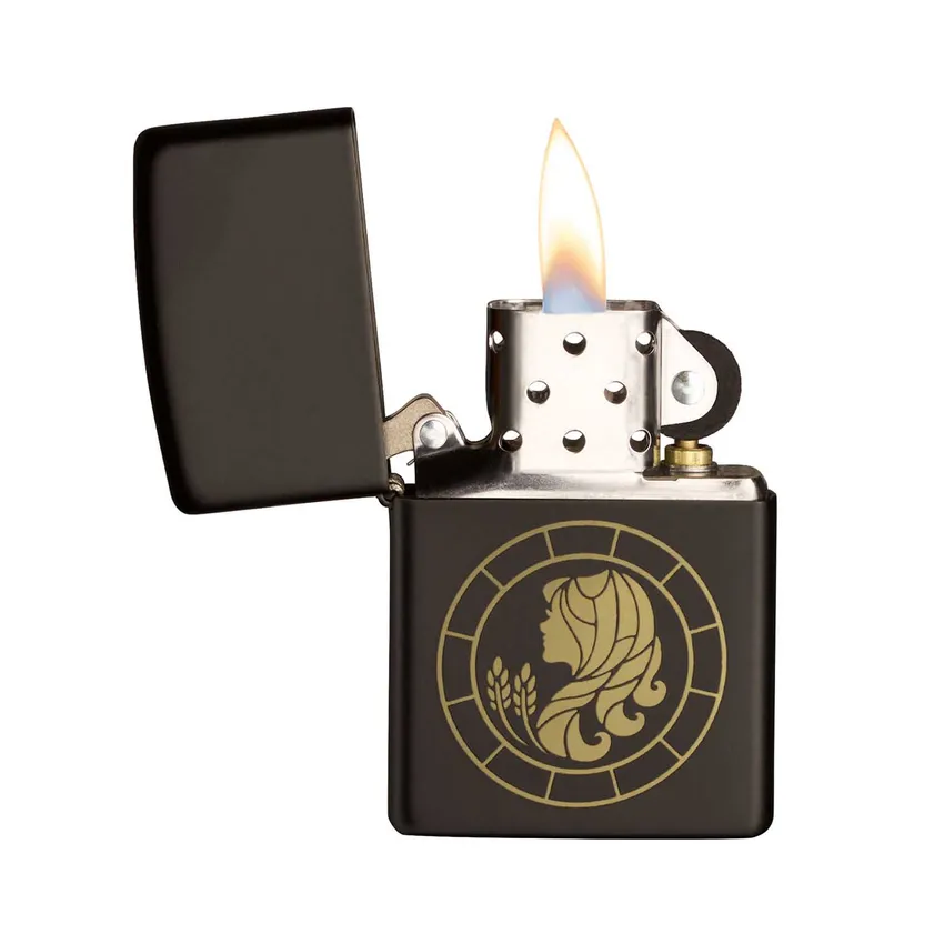 Zippo Lighter 218.MB401290 Virgo Zodiac Sign Black