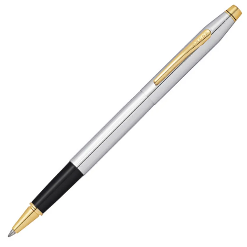 Cross AT0085-109 Classic Century Medalist Rollerball Pen Chrome with Gold Trims
