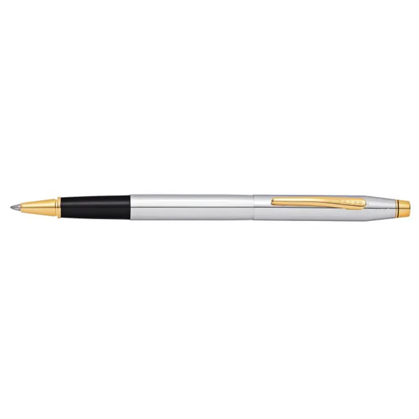 Cross AT0085-109 Classic Century Medalist Rollerball Pen Chrome with Gold Trims