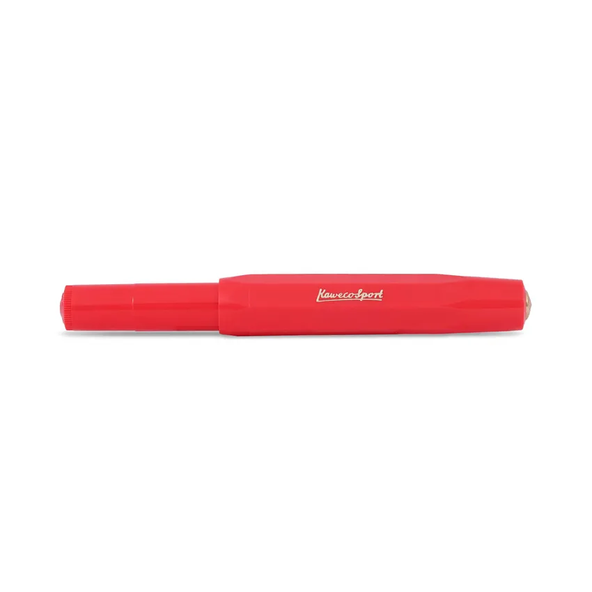 Kaweco Classic Sport Broad Fountain Pen with Optional Clip Red