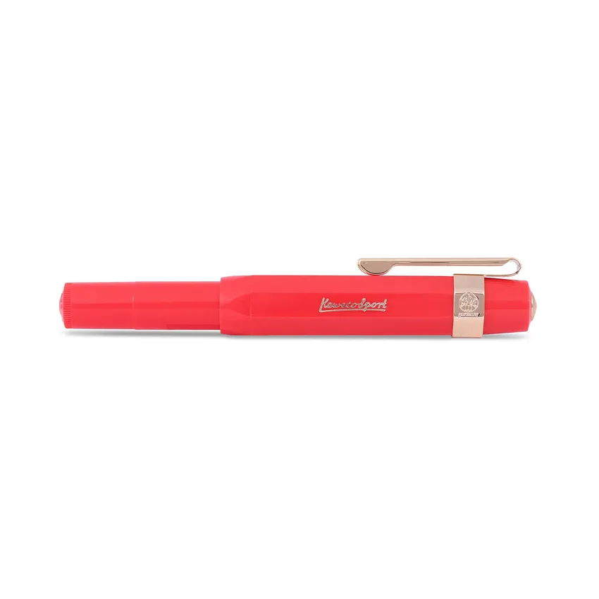 Kaweco Classic Sport Broad Fountain Pen with Optional Clip Red