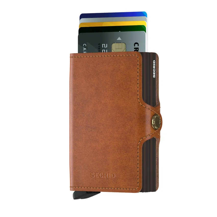 Twin Wallet Secrid Original - Cognac Brown