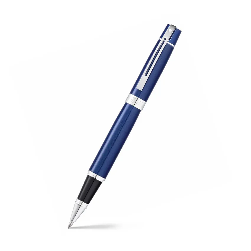 Sheaffer Gift 300 Rollerball Pen Glossy Blue with Chrome-Plated Trim
