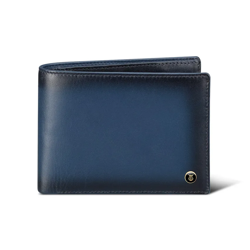 Lapis Bard Ducorium Bi-fold Wallet with Coin Pocket Blue