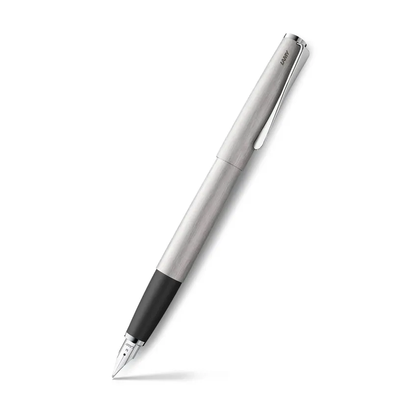 Lamy 065 Studio Fountain Pen Extra Fine Brushed Steel With Chrome Clip