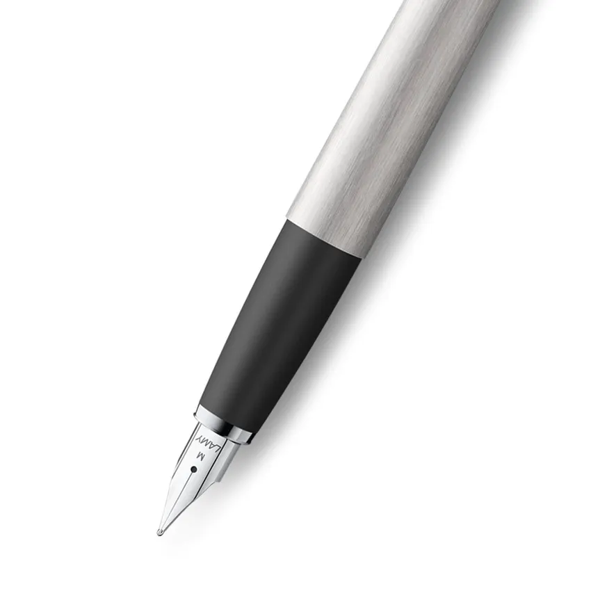 Lamy 065 Studio Fountain Pen Extra Fine Brushed Steel With Chrome Clip