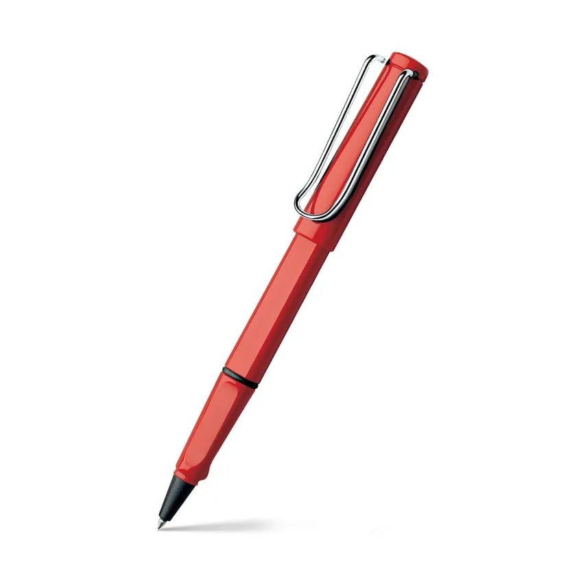 Lamy Safari 316 Rollerball Pen Red With Chrome Plated Clip