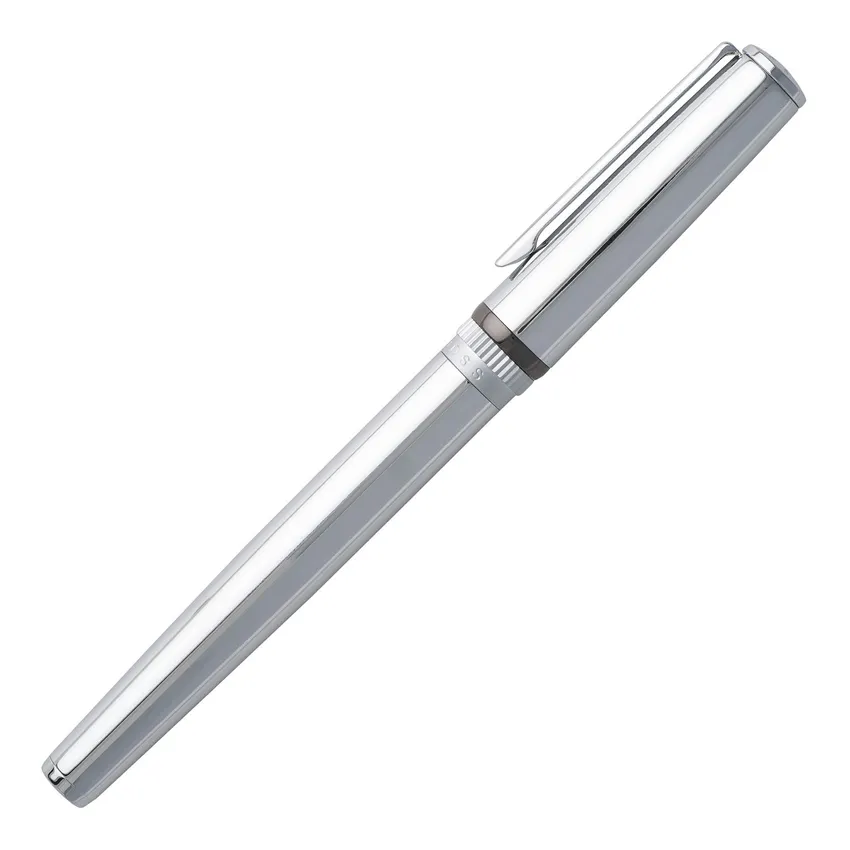 Hugo Boss Gear Metal Fountain Pen (Medium) Chrome