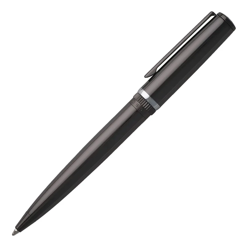 Hugo Boss Gear Metal Ballpoint Pen Dark Chrome