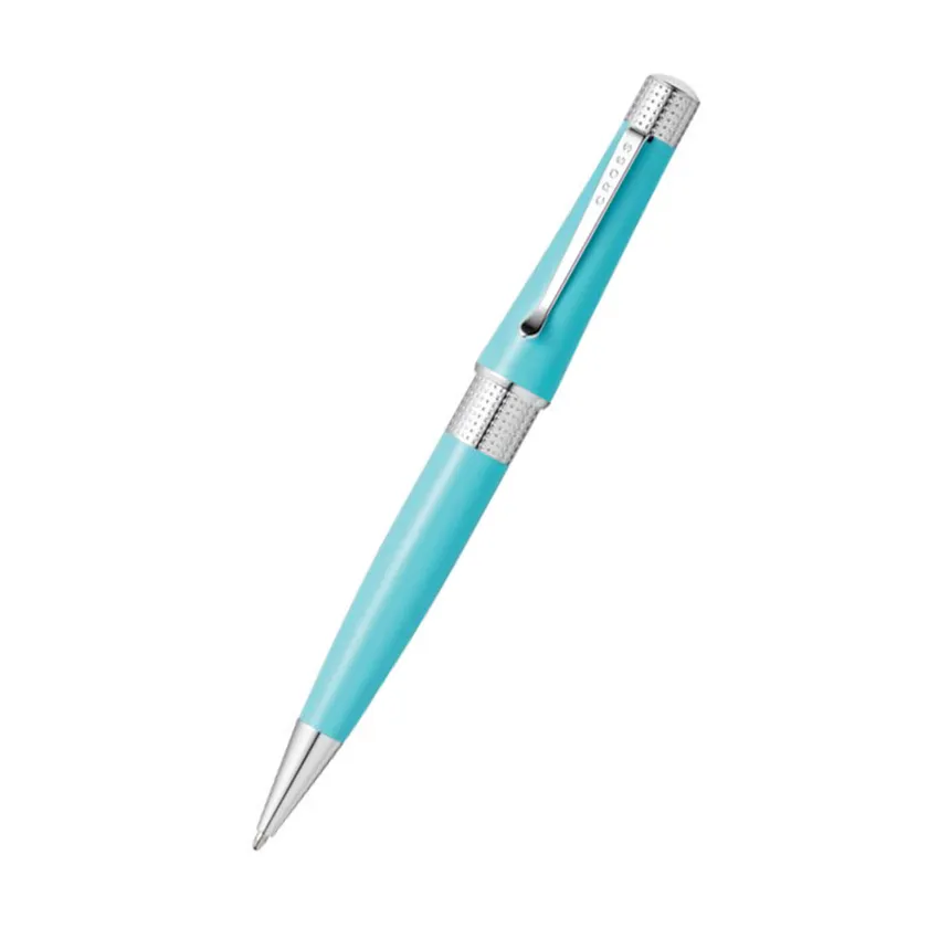 Cross AT0492-18 Beverly Pearlescent Lacquer Ballpoint Pen Sea Foam with Chrome Trims