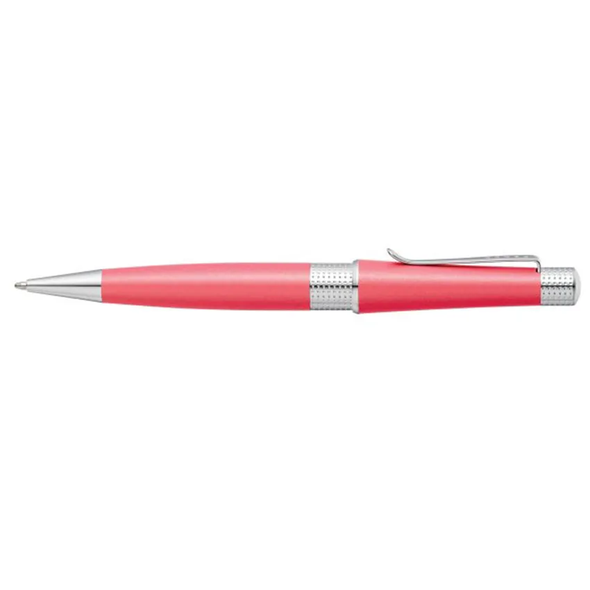 Cross AT0492-21 Beverly Pearlescent Lacquer Ballpoint Pen Coral with Chrome Trims