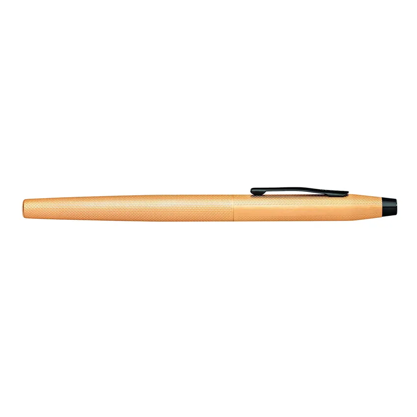 Cross AT0086-123MF Classic Century Fountain Pen Medium Brushed Rose Gold with Black Trims