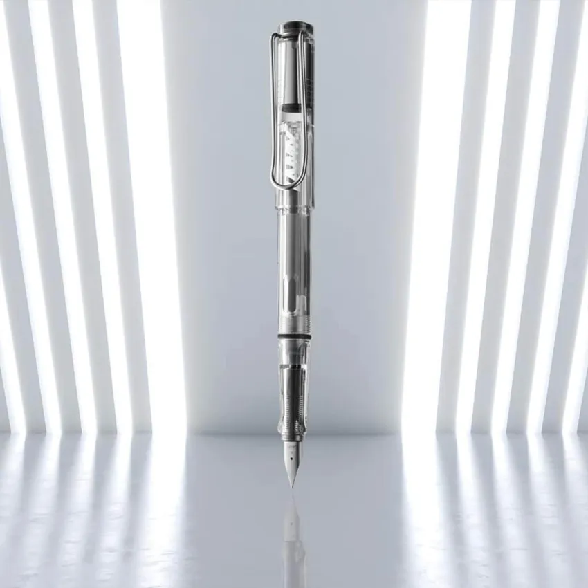 Lamy Vista 012 Fountain Pen Broad Transparent With Chrome Plated Clip