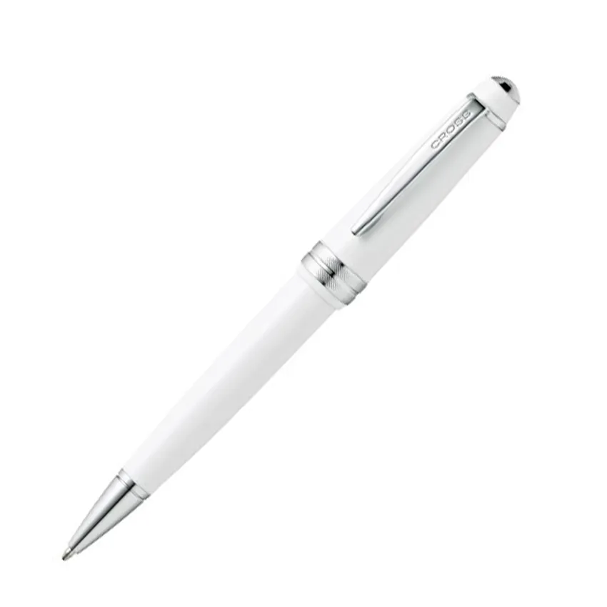 Cross AT0742-2 Bailey Light Ballpoint Pen White with Chrome Trims