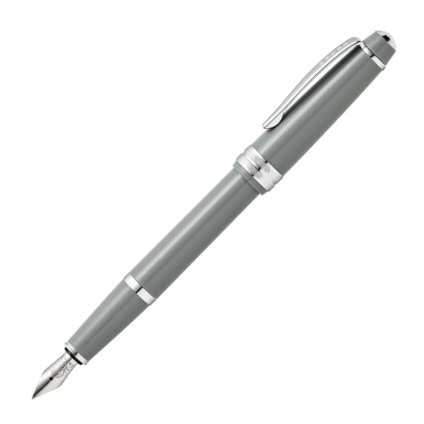 Cross AT0746-3MS Bailey Light Fountain Pen Medium Grey with Chrome Trims