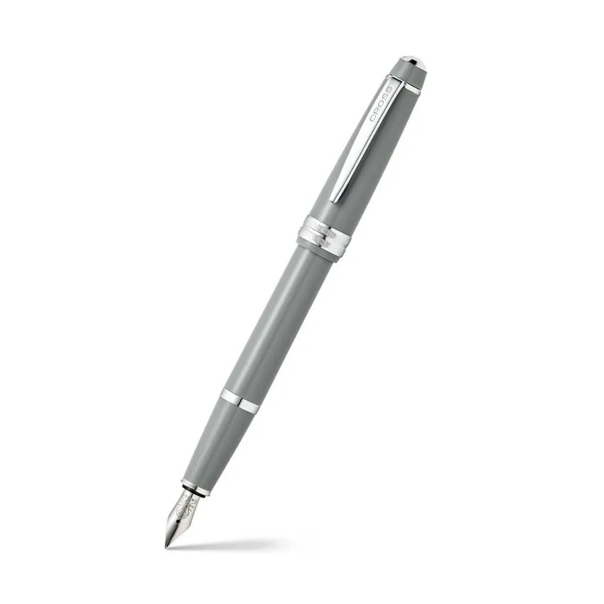 Cross AT0746-3MS Bailey Light Fountain Pen Medium Grey with Chrome Trims