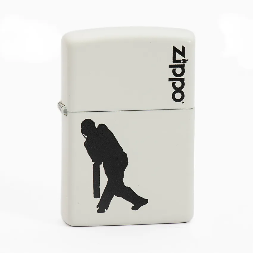 Zippo Lighter Cricket Design White