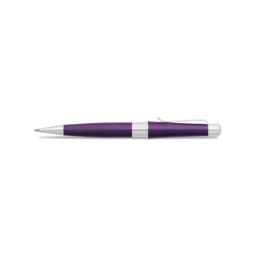 Cross Beverly Ballpoint Pen Deep Purple With Chrome Trims