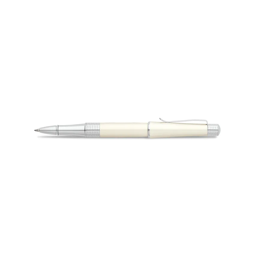 Cross Beverly Rollerball Pen Pearlescent White With Chrome Trims
