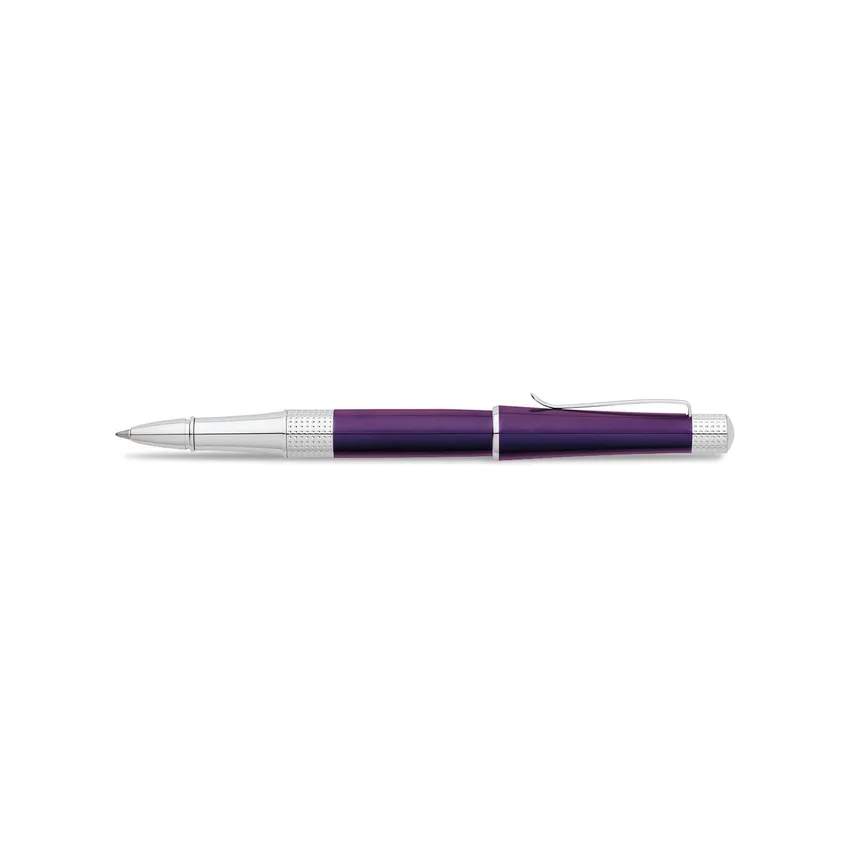Cross Beverly Rollerball Pen Deep Purple With Chrome Trims